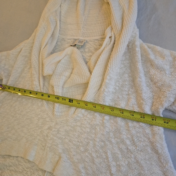 Anthropologie Saturday Sunday Almeria Hooded Cowl Ivory Pullover Sweater CW3 - Picture 6 of 12